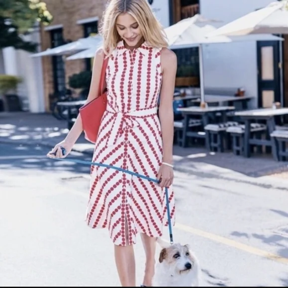 Boden | Dresses | Euc Clemmie Midi Dot Shirt Dress 6r | Poshmark